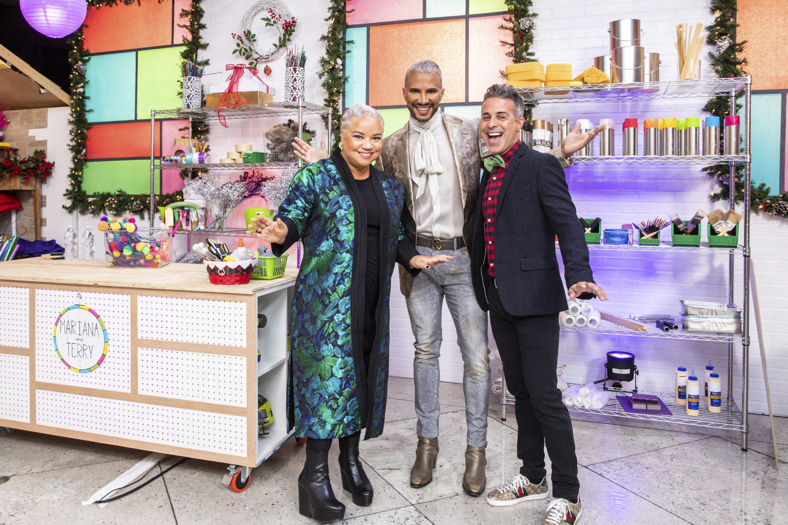 HGTV Holiday Crafters Gone Wild Judges Jay Manuel, Kim Myles, and Mikie Russo
